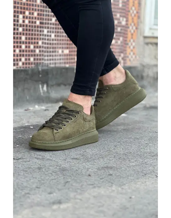 Modern Haki Süet Erkek Ayakkabı