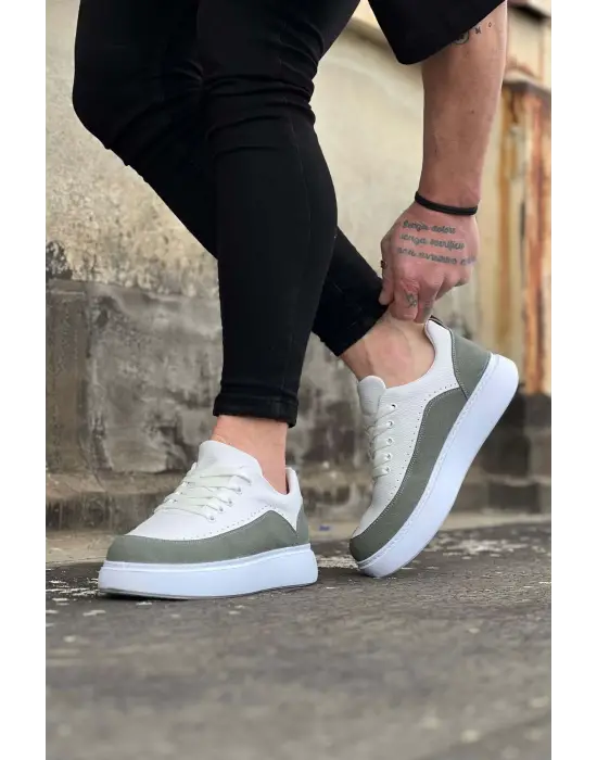 Omarı Ortopedik Tabanlı Beyaz Gri Erkek Casual Ayakkabı