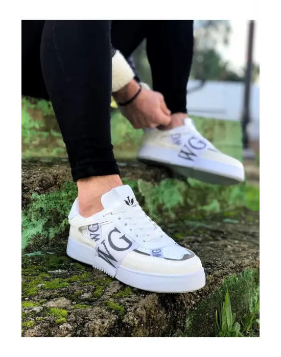 Omarı Trend Erkek Beyaz Gri Günlük Ayakkabı