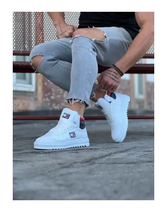 Omarı WG220 Beyaz Erkek Yarım Bilek Bot