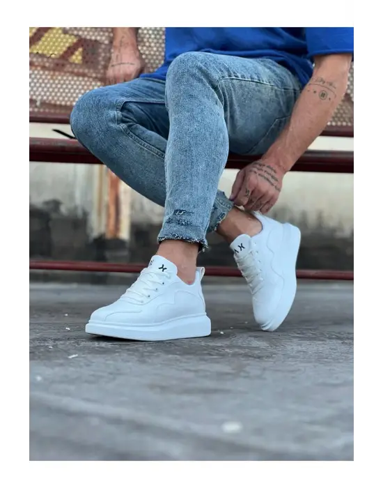 Omarı Beyaz Erkek Casual Ayakkabı - Rahat ve Şık