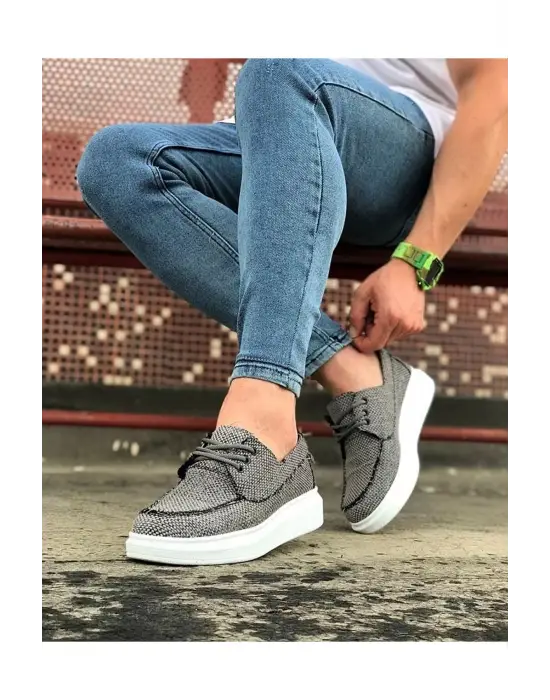 Modern Gri Erkek Günlük Ayakkabı