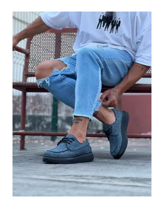 Modern Lacivert Erkek Ayakkabı