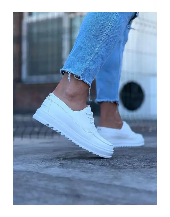 Omarı Beyaz Erkek Saraclı Casual Ayakkabı