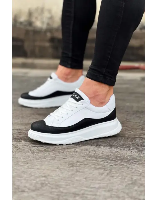 Omarı WG507 Beyaz Siyah Beyaz Erkek Ayakkabı