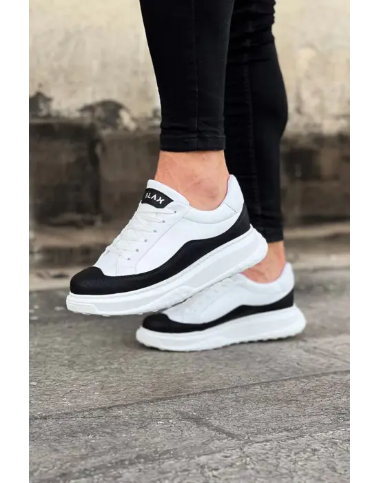 Omarı WG507 Beyaz Siyah Beyaz Erkek Ayakkabı