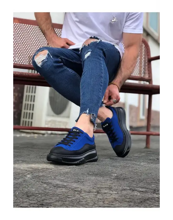 Omarı Kömür Mavi Erkek Ayakkabı