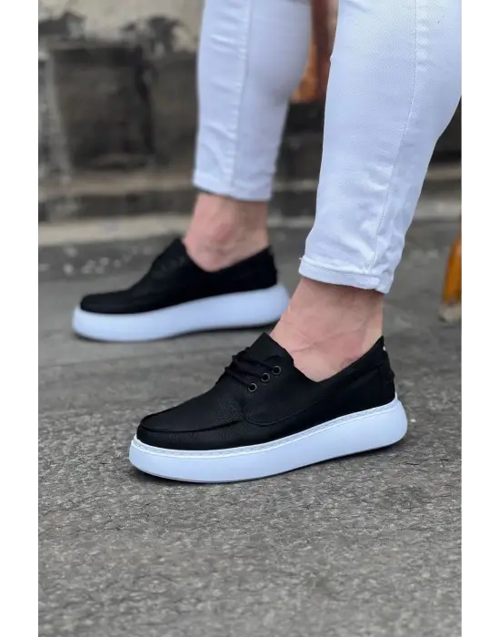 Omarı Siyah Ortopedik Tabanlı Erkek Casual Ayakkabı