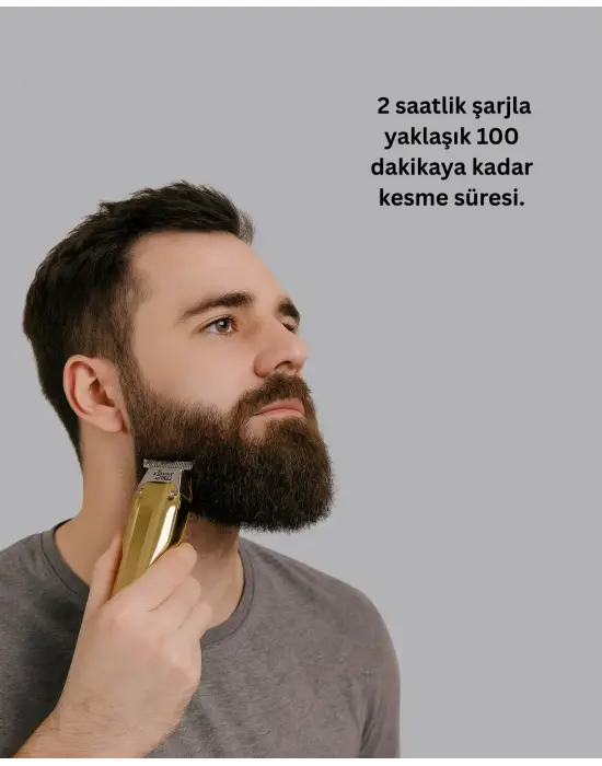 Berber Tipi Saç Sakal Kesme Makinesi Usb Şarjlı Sessiz Motorlu