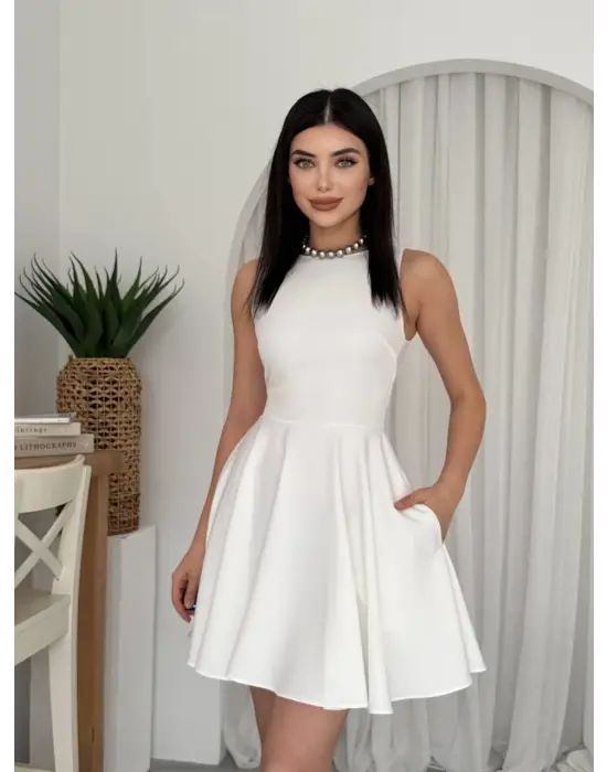 Berl Cep Detaylı Elbise