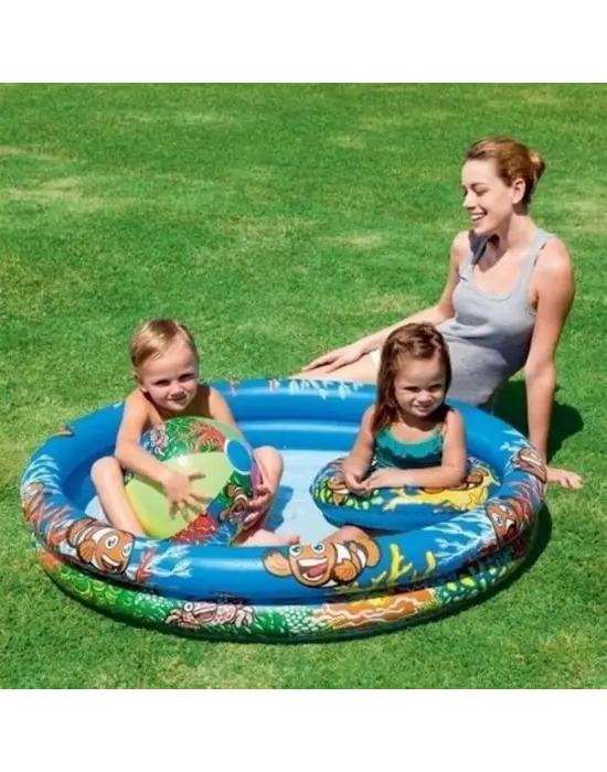 Omarı 2 Bölmeli Havuz Seti ve Plaj Oyunları Paketi