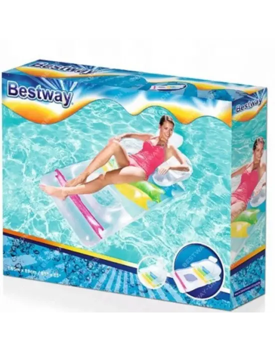 Omarı Yüksek Sırt Destekli Şişme Deniz Yatağı - Rahat ve Dayanıklı