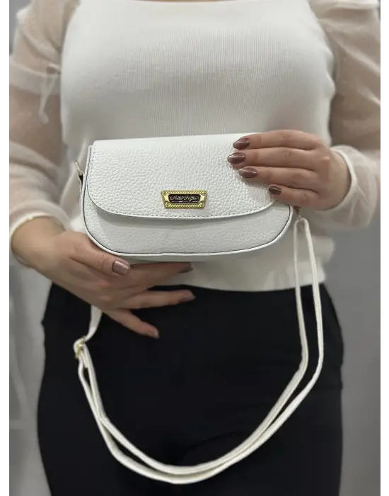 Omarı Yüksek Kaliteli Beyaz Cilt Çanta
