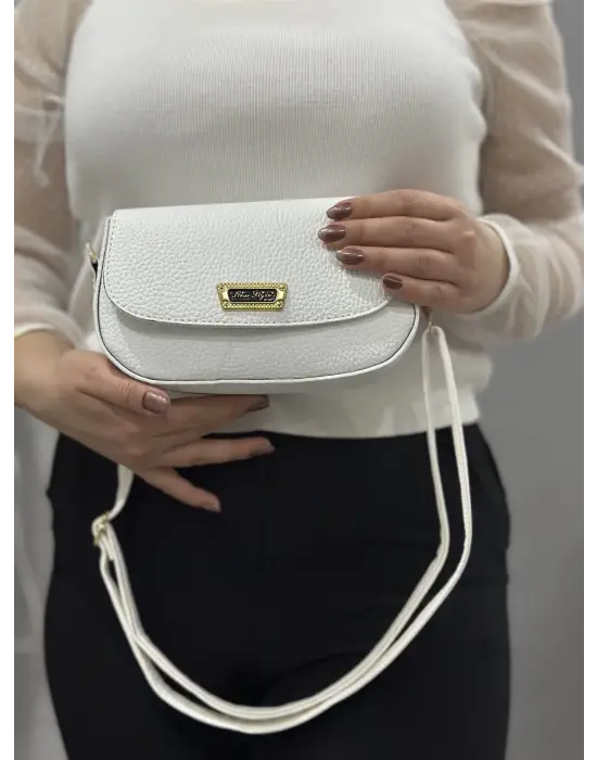 Omarı Yüksek Kaliteli Beyaz Cilt Çanta
