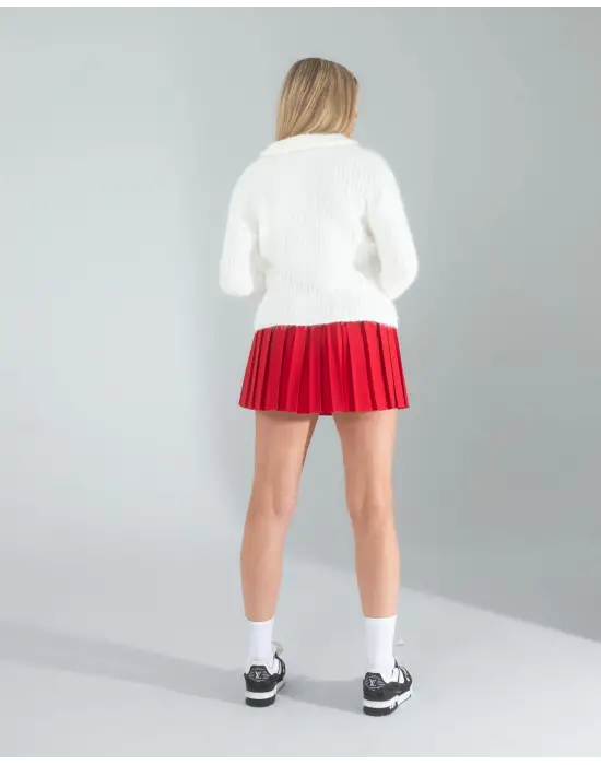 Omarı Fermuarlı Sakal Triko