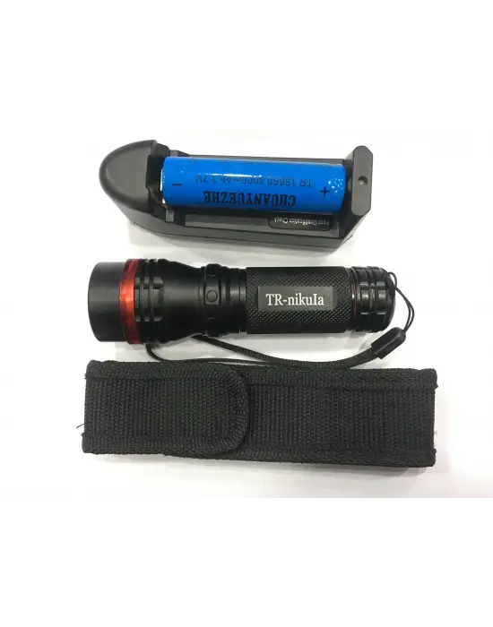 Omarı Şarj Edilebilir Beyaz LED Işıklı El Feneri