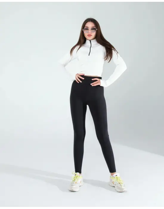 Omarı Esnek ve Konforlu Beyaz Spor Body