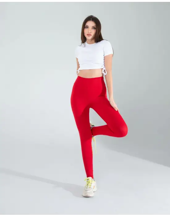 Modern Yandan Büzgülü Crop