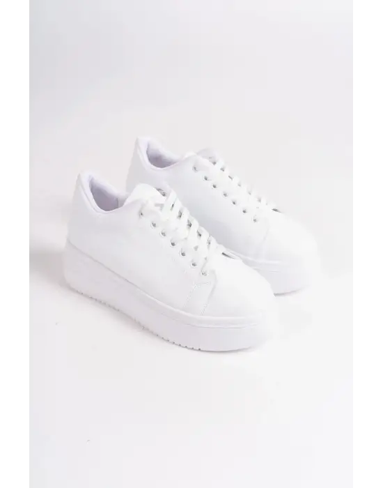 Casual Bağcıklı Spor Ayakkabı Bayan - Tabaan