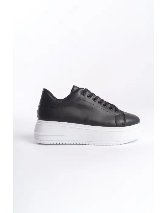 BIANA Bağcıklı Rahat tabanlı ayakkabı Tabaan Bayan Spor tabanlı ayakkabı Spor Ayakkabı  CBT - Siyah