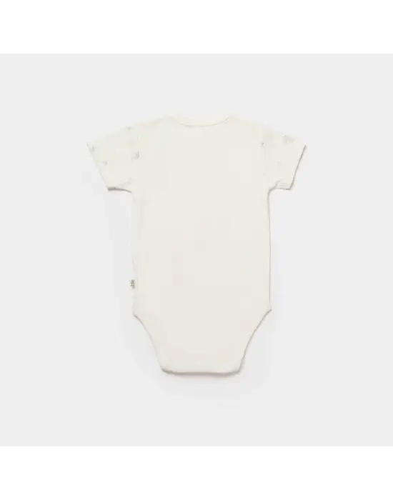 Bibaby Biorganic Koala Jungle Kısa Kol Bebek Body 56972 Gri