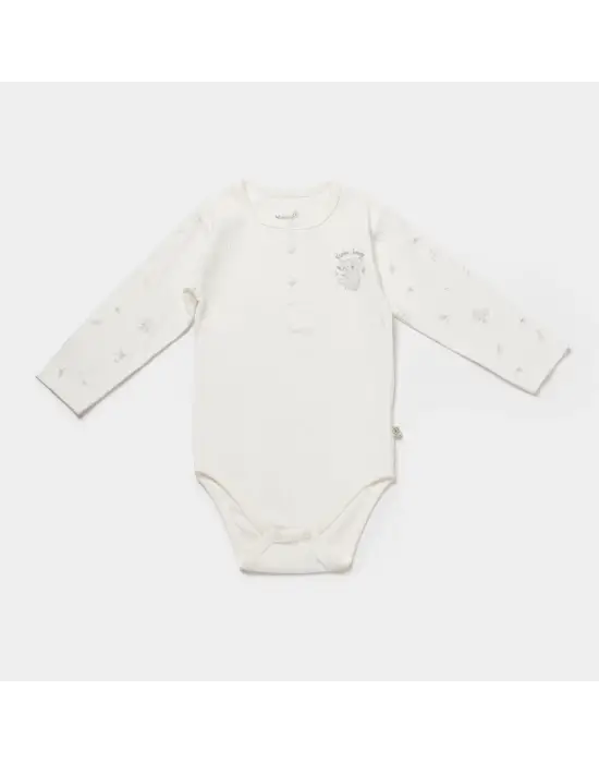 Bibaby Biorganic Koala Jungle Uzun Kol Bebek Body 56973 Gri