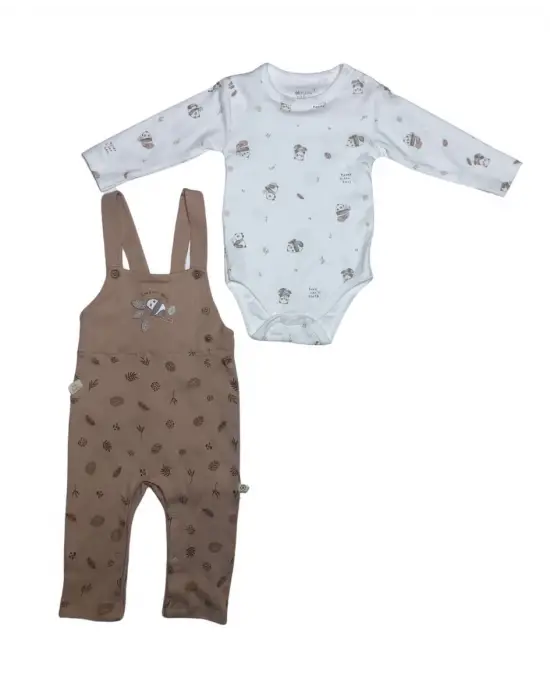 Omarı Organik Pamuklu Mocha Salopet