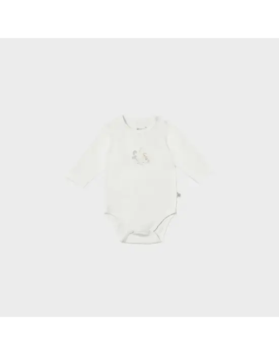 Bibaby Biorganic Penguin Club Bebek Body 56003 Ekru Gri