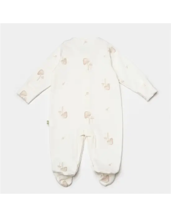 Omarı Organik Pamuk Bebek Tulumu Light Beige