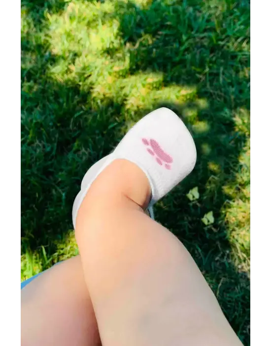 Bistyle 2li Babet Cute Face Penye Çorap 30103 Pembe-beyaz