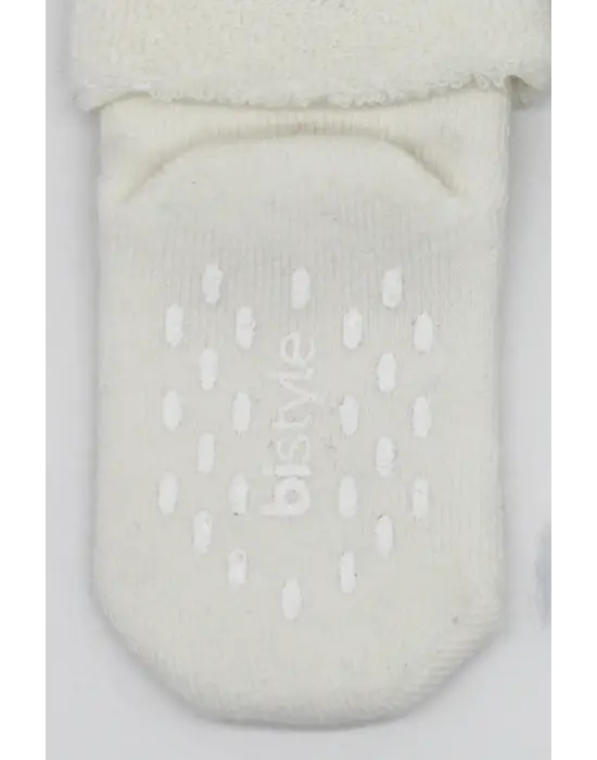 Bistyle 2li Havlu Soket Kaymaz Çorap 10504 Ekru Pudra