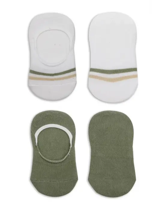 Bistyle 2li Penye Babet Silikon Çemberli Çorap 30102 Nil Beyaz