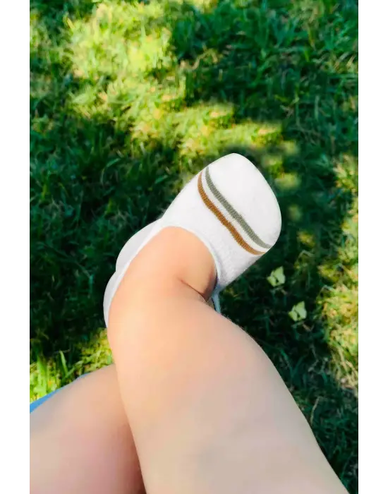 Bistyle 2li Penye Babet Silikon Çemberli Çorap 30102 Nil Beyaz