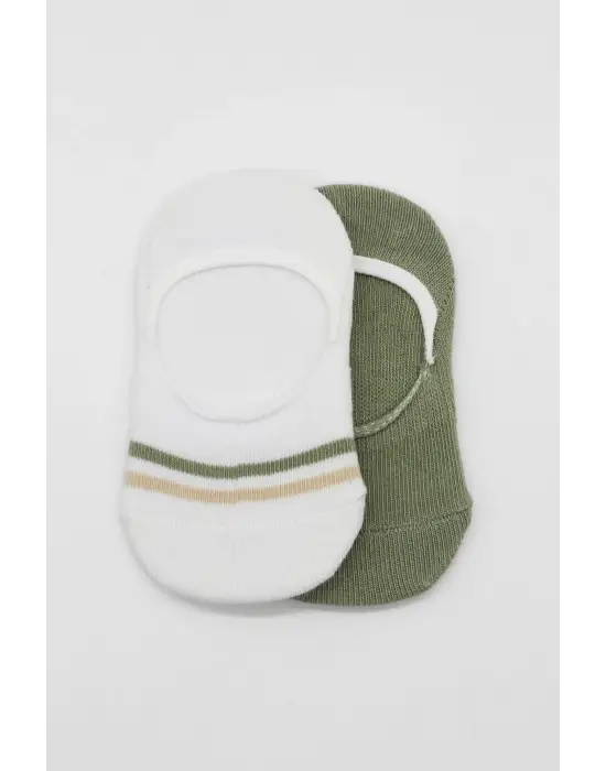 Bistyle 2li Penye Babet Silikon Çemberli Çorap 30102 Nil Beyaz