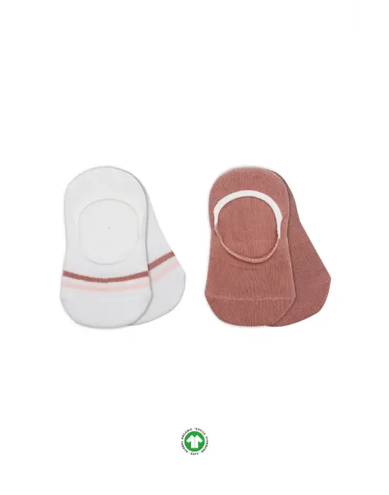 Bistyle 2li Penye Babet Silikon Çemberli Çorap 30102 Pudra Beyaz
