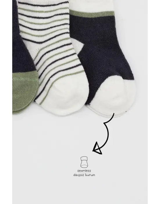 Omarı Yumuşak Dokulu 3Lü Erkek Soket Çorap - Antrasit Grisi