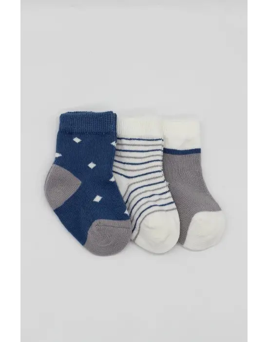 Omarı Modern ve Rahat Erkek Soket Çorap Seti - İndigo