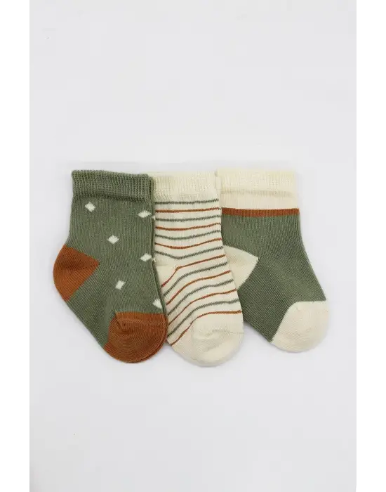 Omarı Renkli Penye Kız Çocuk Çorap Seti