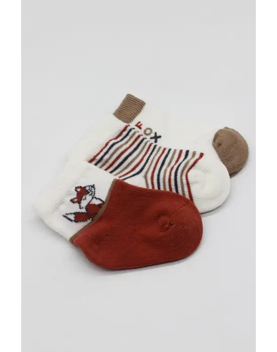 Omarı Yumuşak ve Rahat 3Lü Penye Çorap Seti - Kiremit