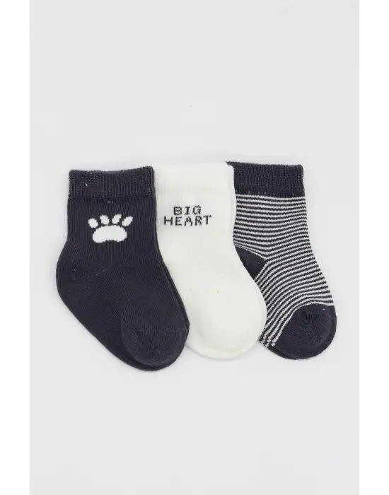 Omarı Yumuşak Penye Malzemeden 3Lü Çorap Seti