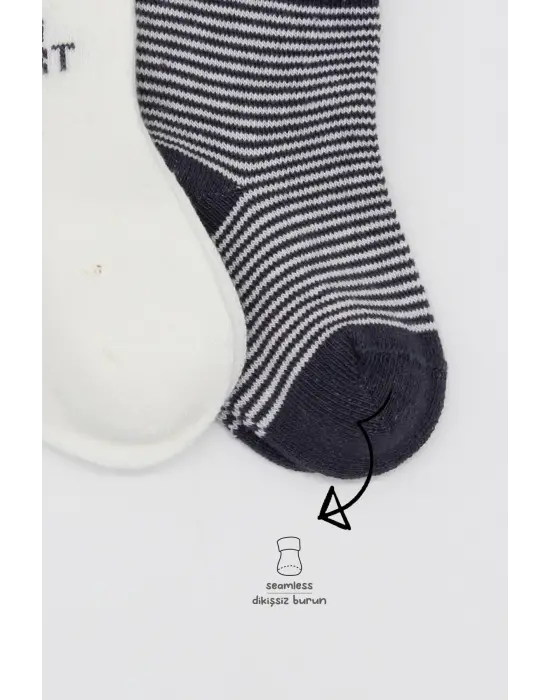 Omarı Yumuşak Penye Malzemeden 3Lü Çorap Seti