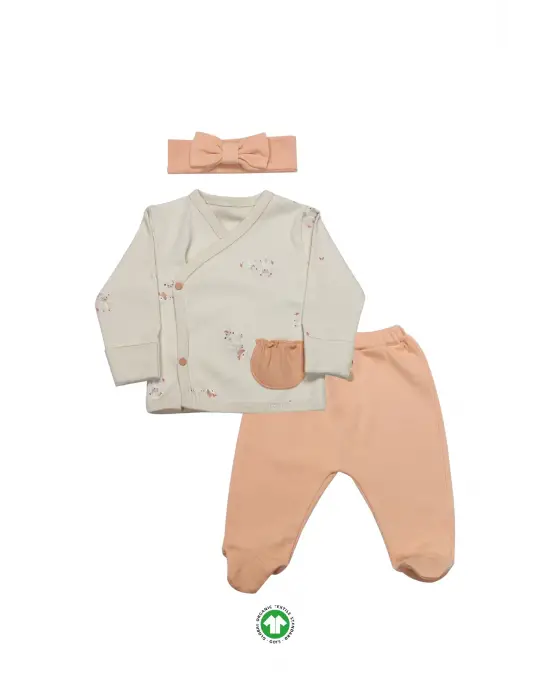 Bistyle 3lü Zıbın Takım Fluffy And Lovely 13106 Bej