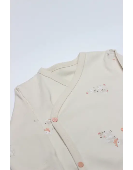 Bistyle 3lü Zıbın Takım Fluffy And Lovely 13106 Bej