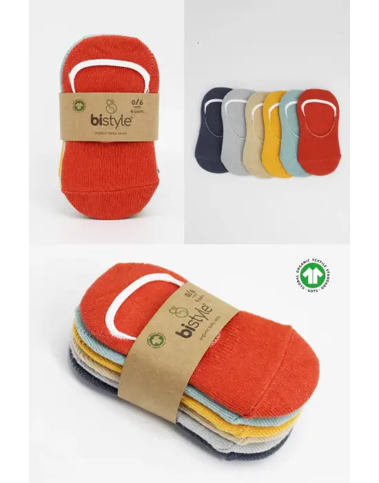 Bistyle 6lı Mix Babet Çorap 30101 Kiremit