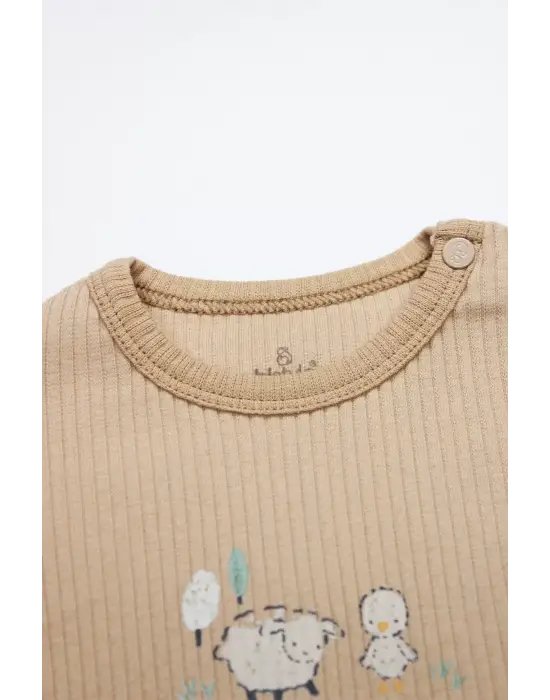 Bistyle Always Dream Yarım Kol 2li Body 17114 Ekru Bej