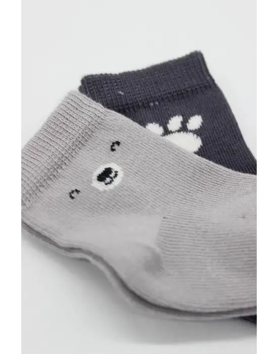 Omarı Renkli Dikiş Detaylı Soket Çorap Seti