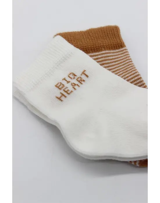 Omarı Üç Boyutlu Kalp Desenli Penye Soket Çorap Seti