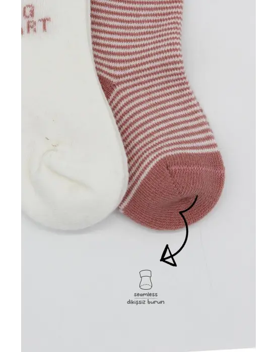 Omarı Yumuşak Penye Big Heart Soket Çorap Seti