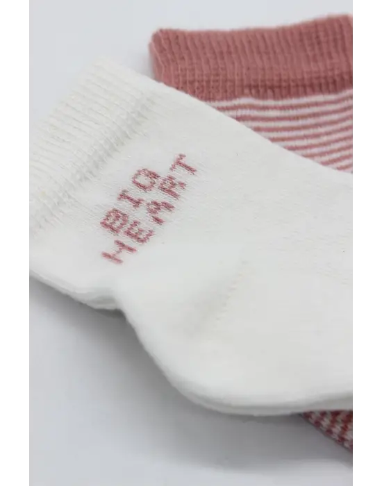 Omarı Yumuşak Penye Big Heart Soket Çorap Seti