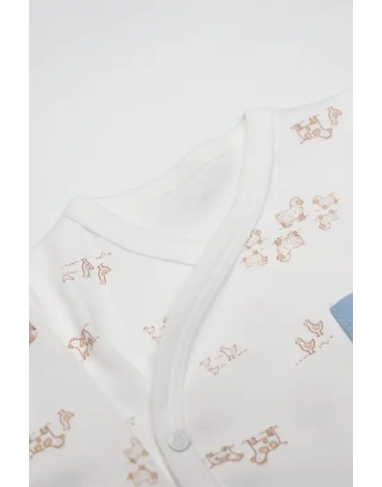 Bistyle Curly Lamb 3Lü Zıbın Takımı 13107 Bej Ekru